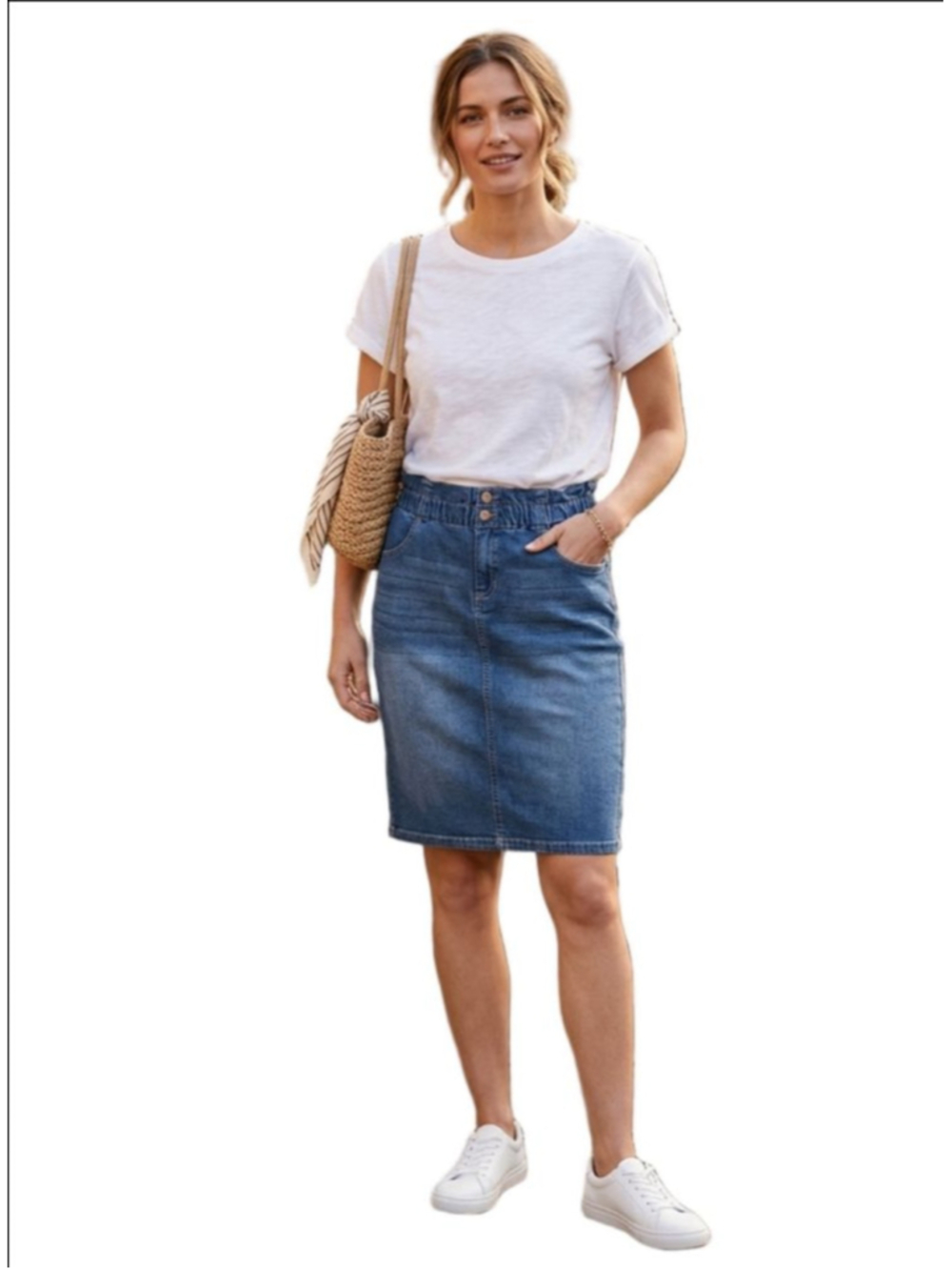 Women's d.jeans Blue Denim Pencil Skirt Size 10
